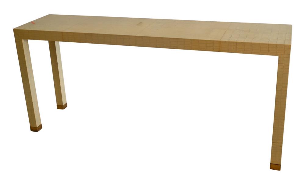 Faux Alligator Parsons Table, height 32 inches, top 18 (1 of 1)