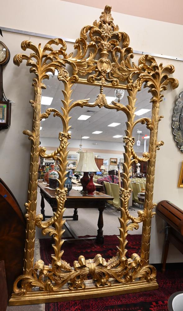 Large Gilt Hall Mirror, height 111 inches, width 64 (1 of 5)