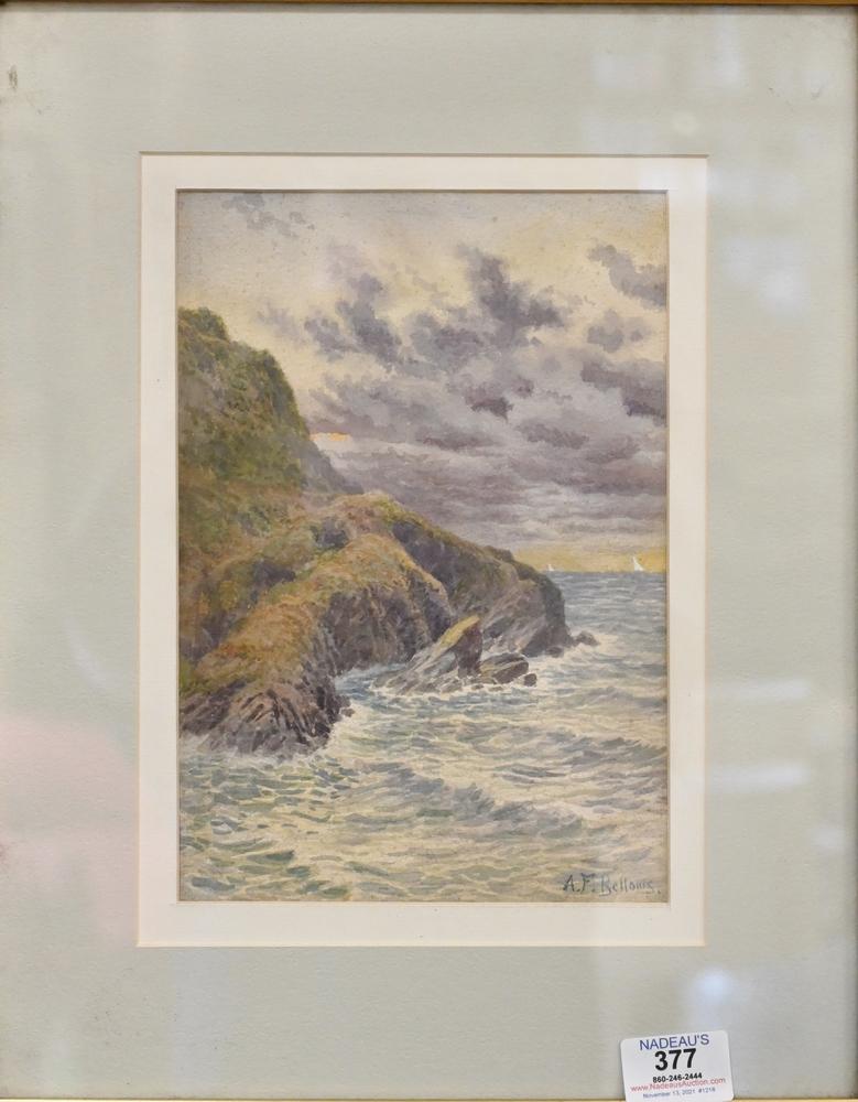 Albert Fitch Bellows (1829 - 1883), seashore with (1 of 4)