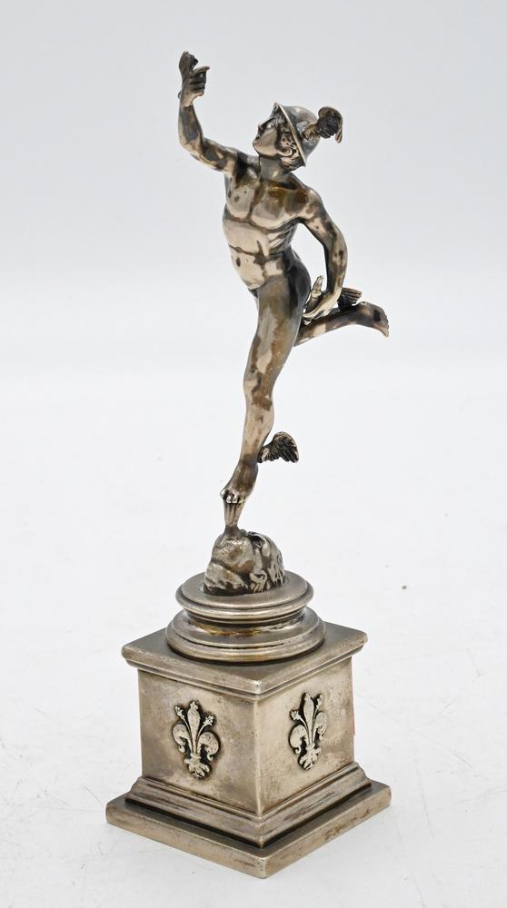 French Silver Figure of Mercury, after Giambologna, (1 of 5)