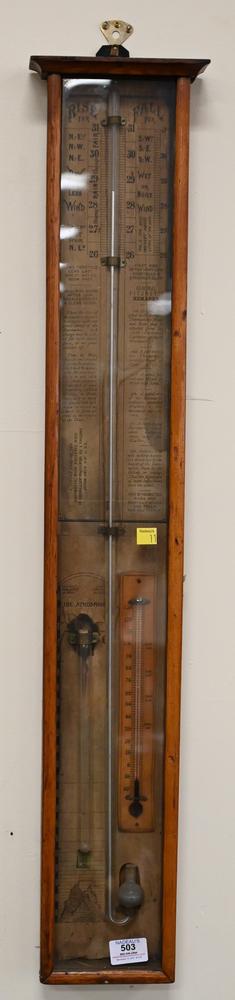Admiral Fitzroy's Antique Barometer, height 36 1/4 (1 of 4)