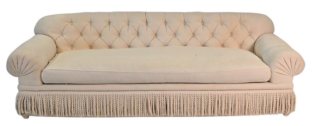 Pair of Custom Sofas, having tufted backs, height 31 (1 of 4)