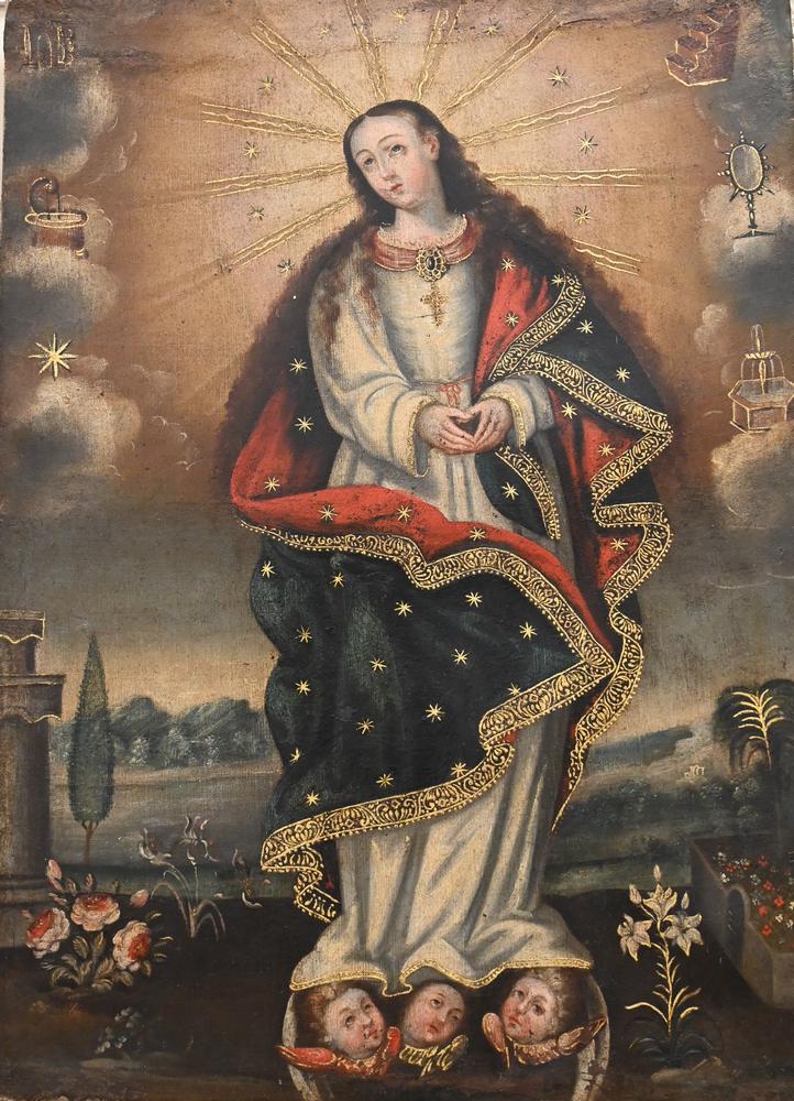 After Pedro De Vargas, Spanish Colonial Virgin Mary, (1 of 4)