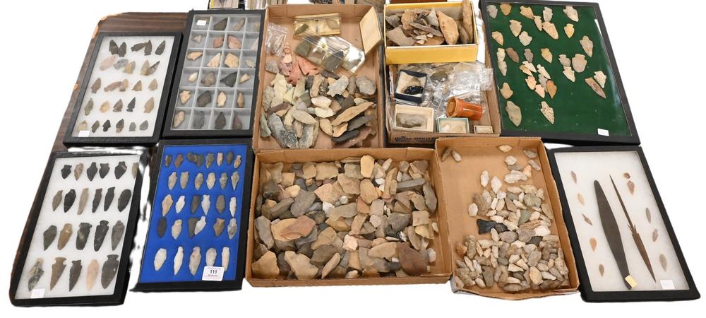 Large Lot of Native American Indian Arrowheads, (1 of 7)