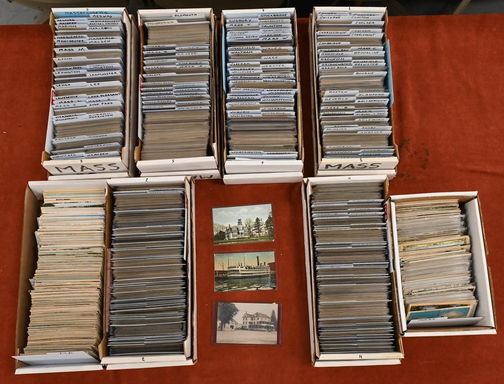 Large Lot of Postcards in Boxes, from Massachusetts, (1 of 5)
