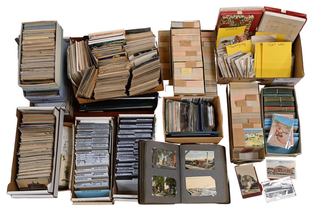 Large Lot of Postcards in Boxes, topics include (1 of 11)