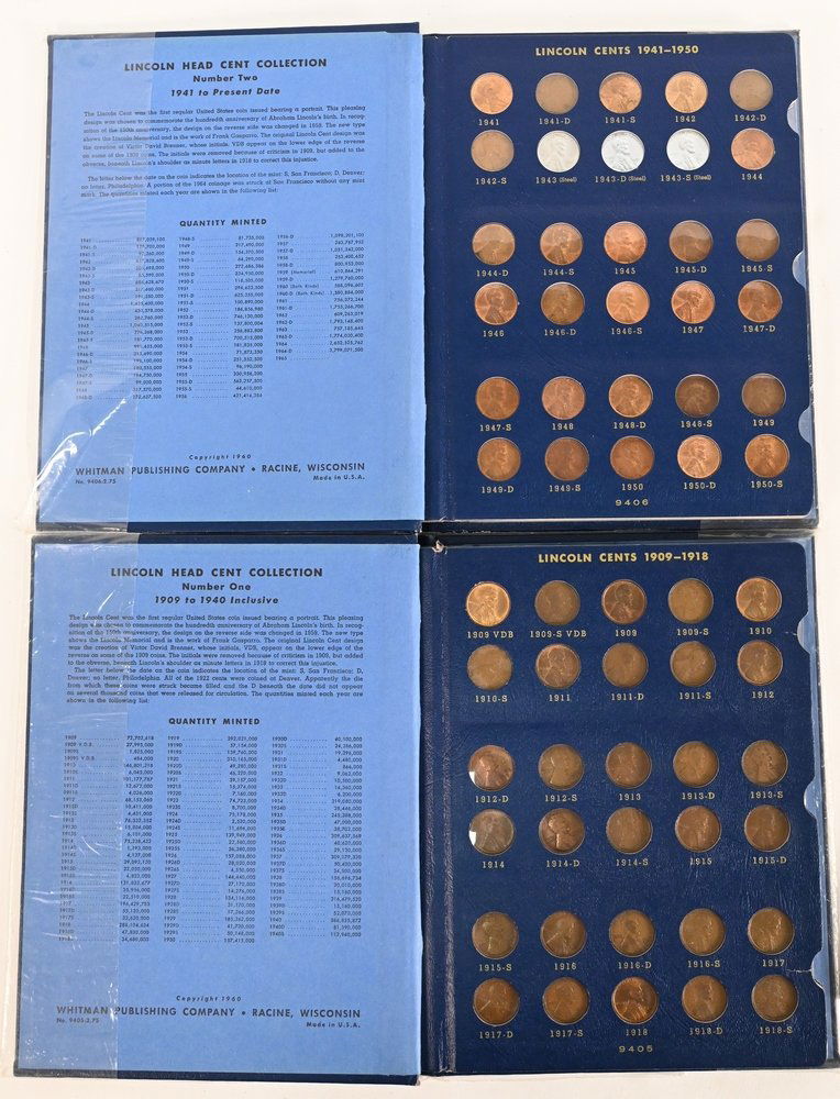 Two Lincoln Cent Books, to include 1909 - 1940 and 1941 (1 of 9)