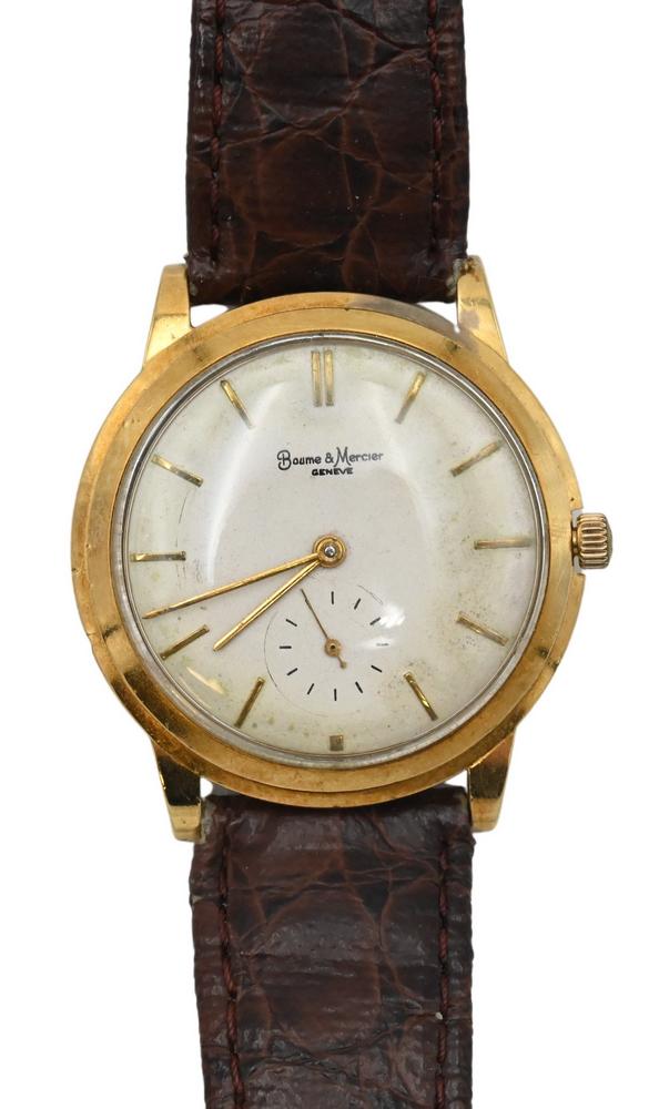 Baume & Mercier 18 Karat Gold Men's Wristwatch, 34.7 (1 of 3)