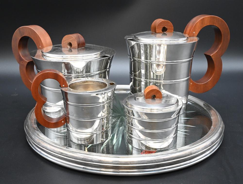 Six Piece Jean-Elysee Puiforcat (1897 - 1945), silver (1 of 6)