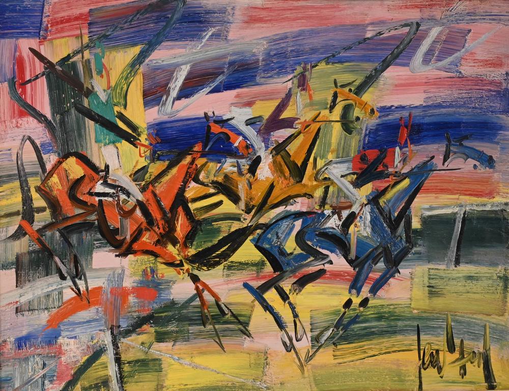 Gen Paul (1895 - 1975), oil on canvas, Horses Racing, (1 of 7)