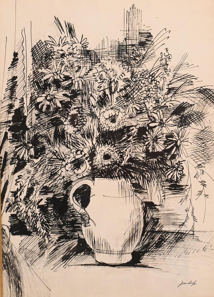 Jean Dufy (1888 - 1964), double sided ink still life of (1 of 6)