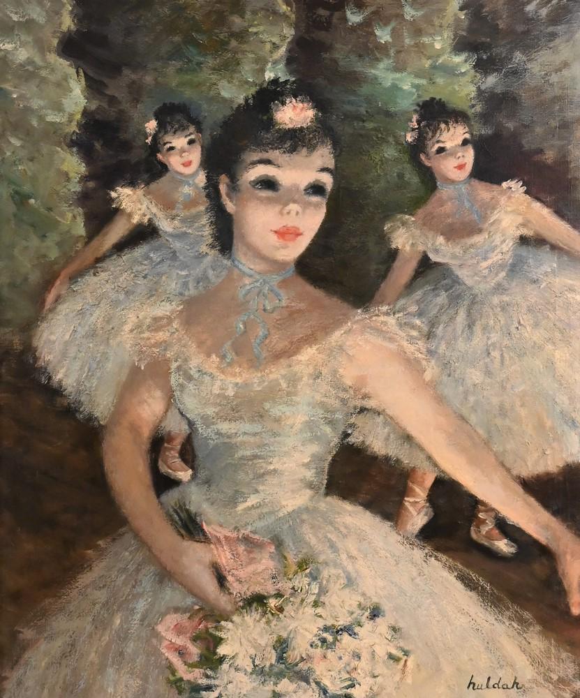 Huldah Cherry Jeffe (1901 - 2001), Ballerinas, oil on (1 of 9)