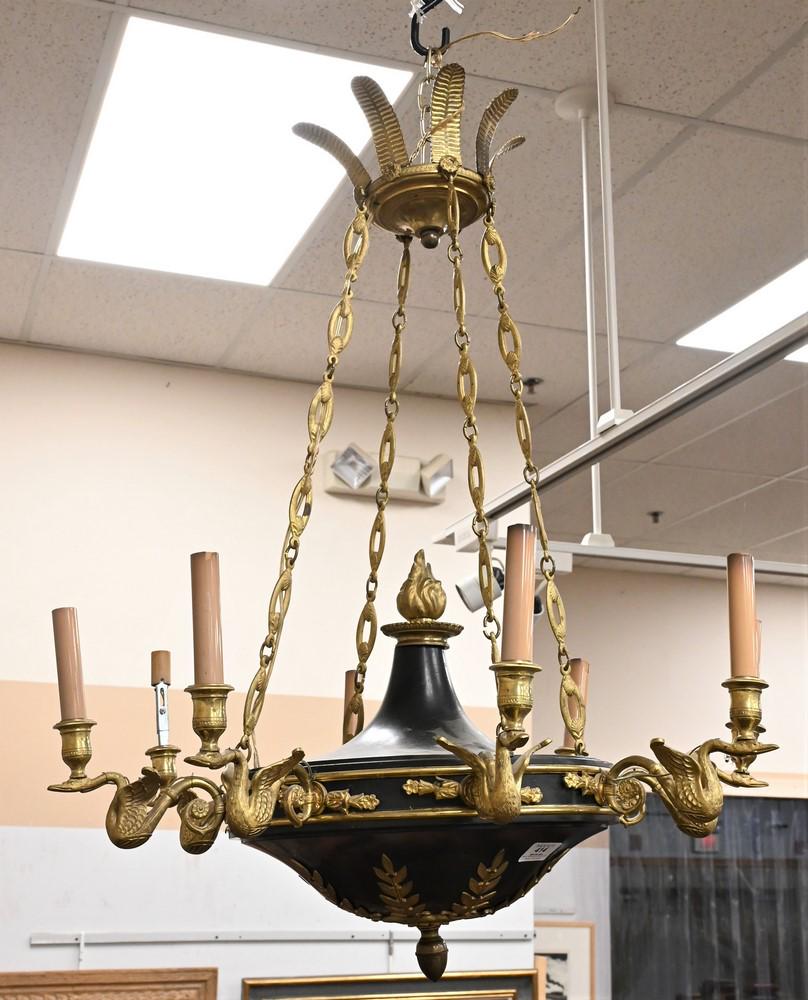 French Empire Style Gilt Bronze Chandelier, having (1 of 5)