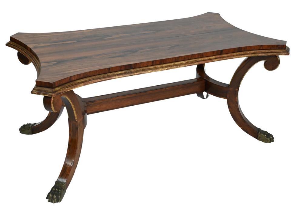 Rosewood Coffee Table, having shaped top set on four (1 of 5)