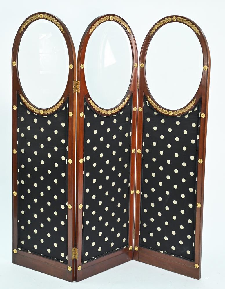 Louis XV Style Three Part Dressing Screen, having oval (1 of 5)