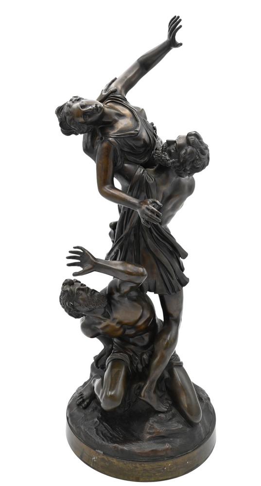 Large Bronze Sculpture, The Rape of a Sabine, on round (1 of 6)