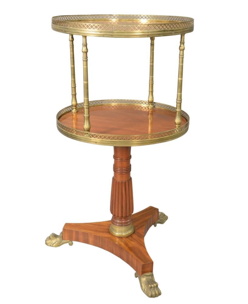 French Empire Two Tier Cocktail Stand, having revolving (1 of 4)