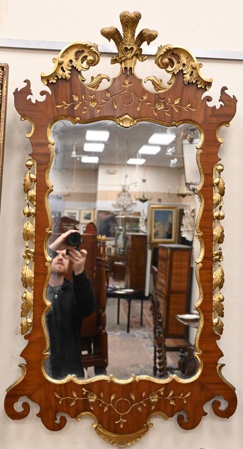 Margolis Custom Mahogany Chippendale Style Mirror, (1 of 4)