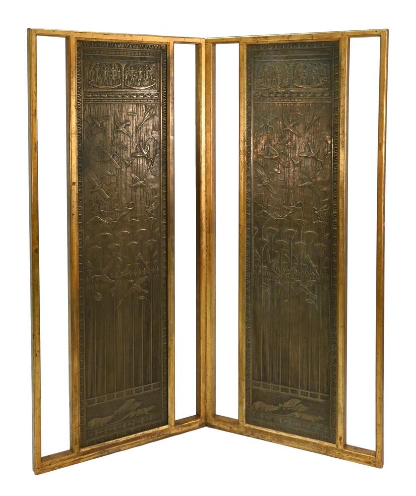 Pair of Large Art Deco Bronze Panels, made into a two (1 of 7)