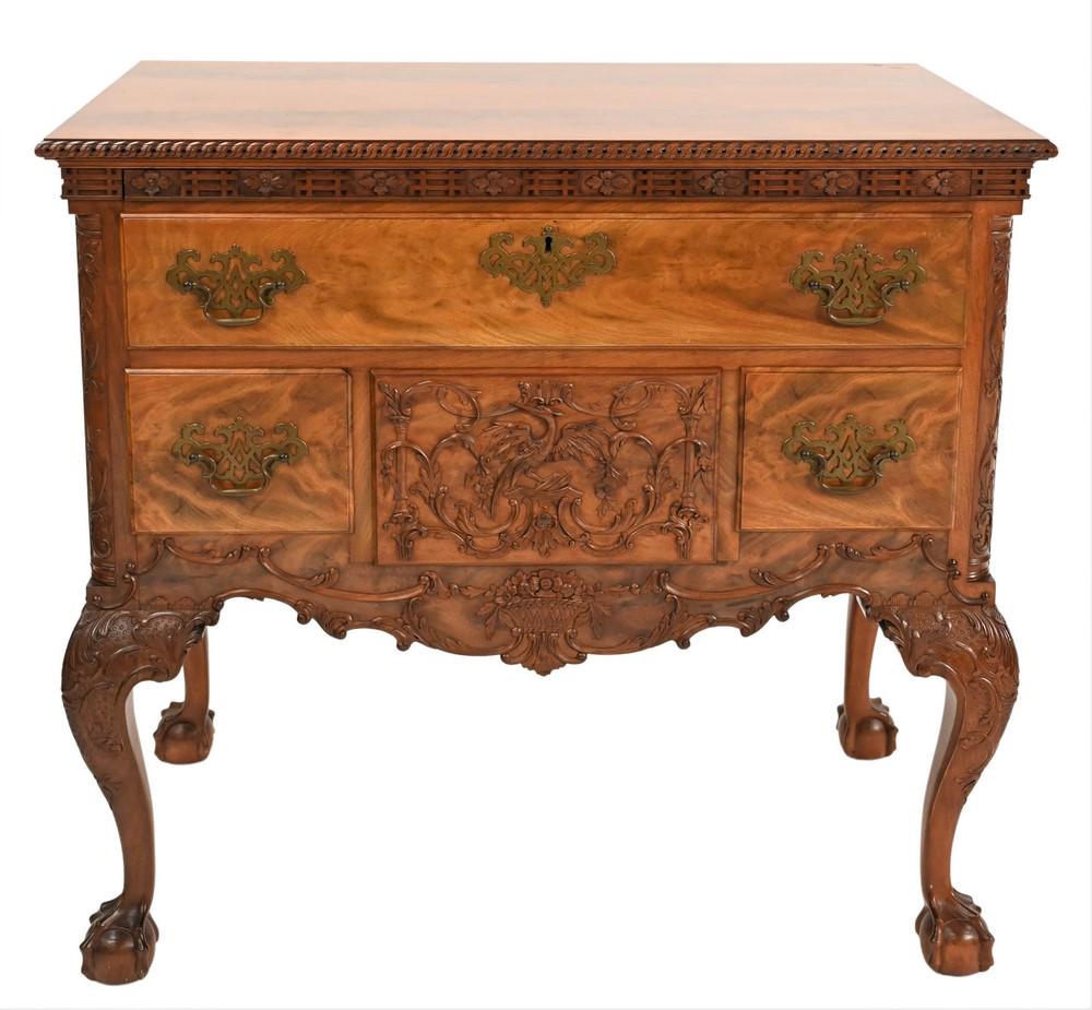 Margolis Custom Mahogany Chippendale Style Lowboy, (1 of 6)
