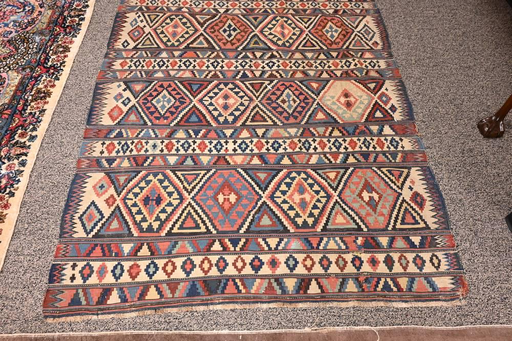 Kilim Flat Weave Area Rug, 4' 8" x 8' 8", late 19th (1 of 5)