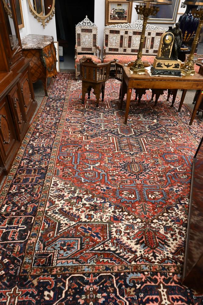 Heriz Oriental Carpet, 9' x 17'. (1 of 5)