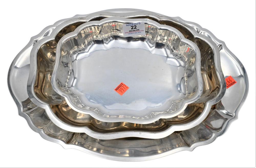 Three Piece Sterling Silver Lot, to include tray and (1 of 6)