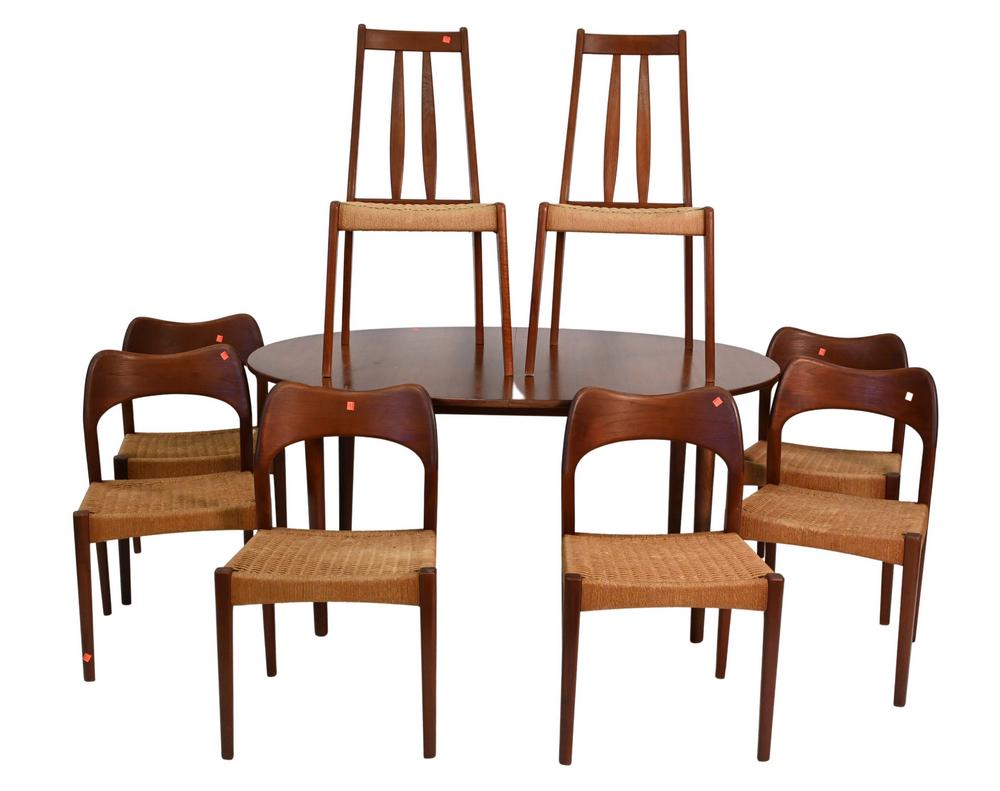 Nine Piece Danish Modern Kofod Larsen Dining Set (1 of 7)