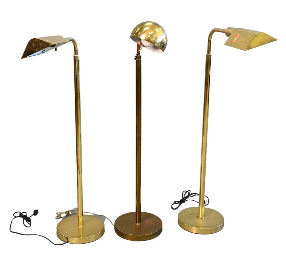 Three Brass Floor Lamps, to include pair of J. (1 of 6)
