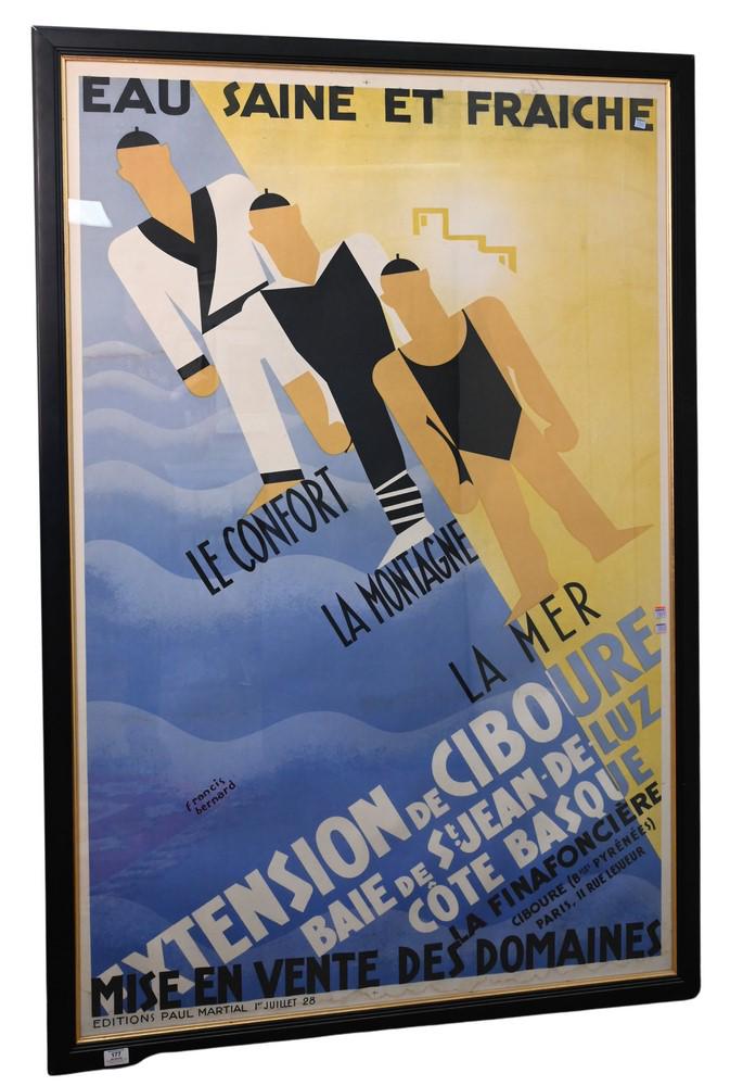 Francis Bernard, large poster, "Eau, Saine and (1 of 6)