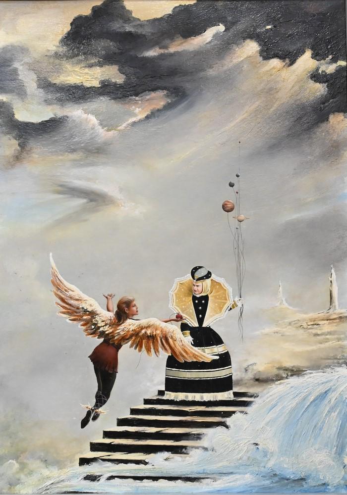 Thomas Easley (b. 1949), A.R.M.S. Venice 1984, oil on (1 of 6)