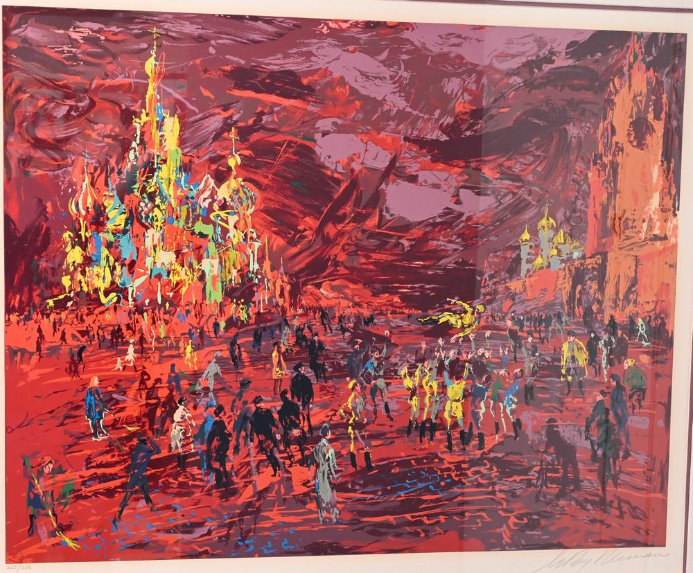 Leroy Neiman (b. 1927), Red Square, serigraph, pencil (1 of 6)