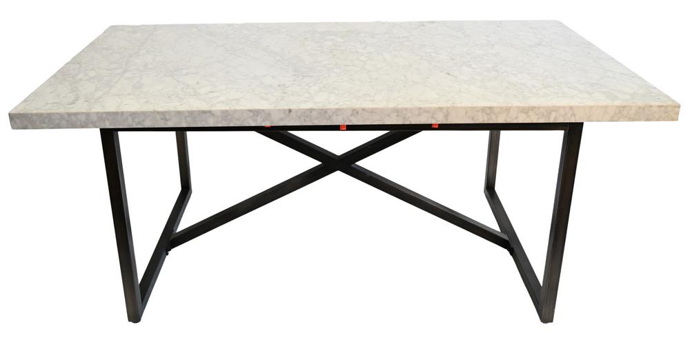 Large Dining or Center Table, with marble top, height (1 of 4)
