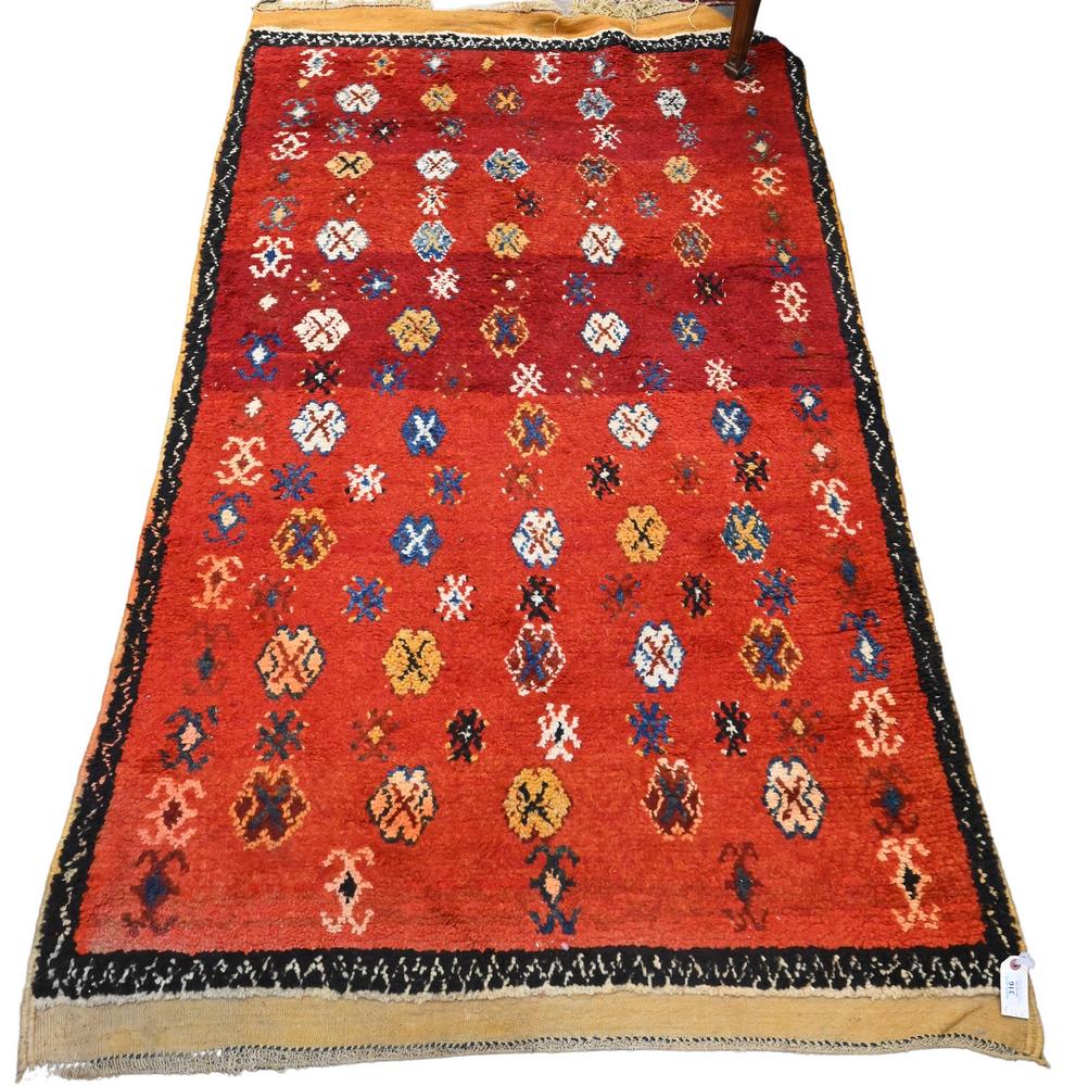 Moroccan Throw Rug, 4' x 6' 2". (1 of 4)