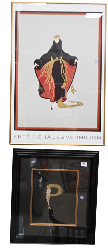 Three Framed Erte Pieces, to include framed print on (1 of 5)