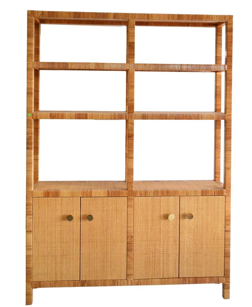 Bielecky Brothers Rattan and Cane Double Etagere Chest, (1 of 4)