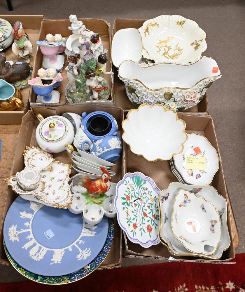 Five Tray Lots of Porcelain Serving Pieces, to include (1 of 5)
