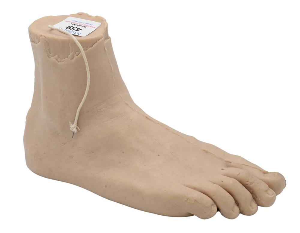 Annette Lemieux (b. 1957), Foot Play: Bob, 1997, wax: Annette Lemieux (b. 1957), Foot Play: Bob, 1997, wax and candlewick, 8" x 9.25" x 3.25". Provenance: Property from the Estate of Anita and Burton Reiner.