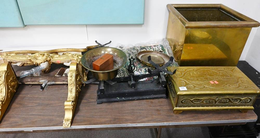 Group of Assorted Items, to include brass box having (1 of 4)