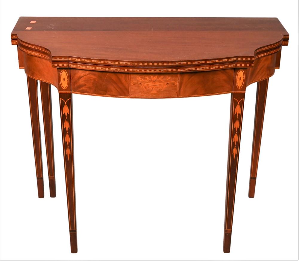 Fineberg Custom Mahogany Federal Style Games Table, (1 of 4)