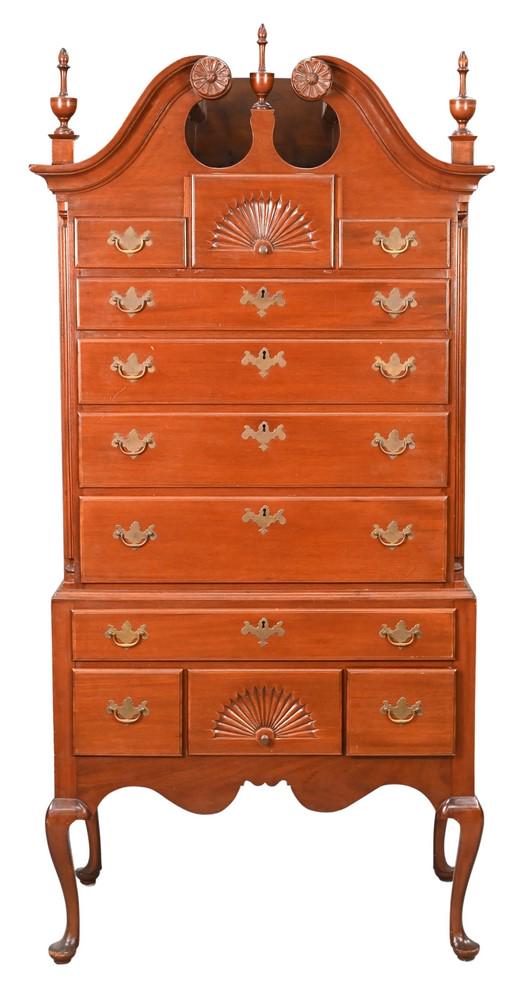 Custom Mahogany Queen Anne Style Highboy, having full (1 of 4)
