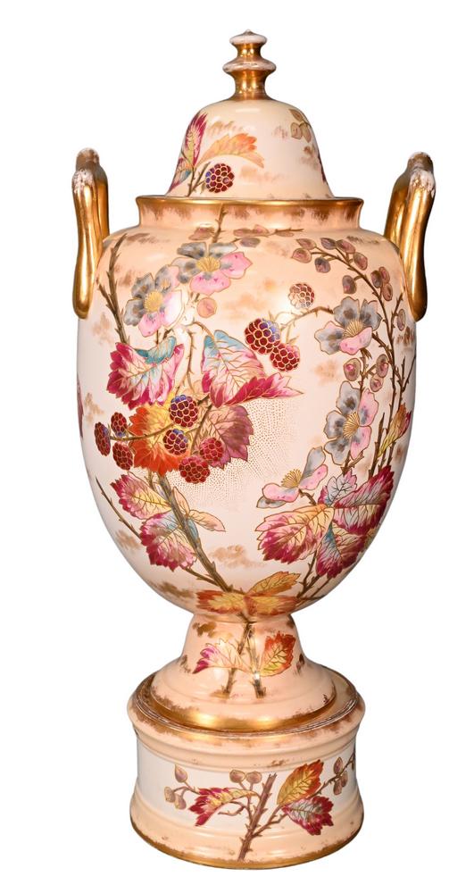 Large Covered Double Handled Royal Bonn Urn, in three (1 of 6)