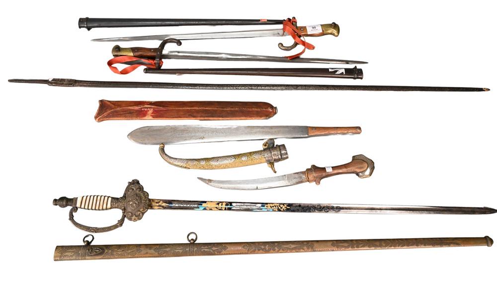 Group of Swords and Knives, to include middle eastern (1 of 6)