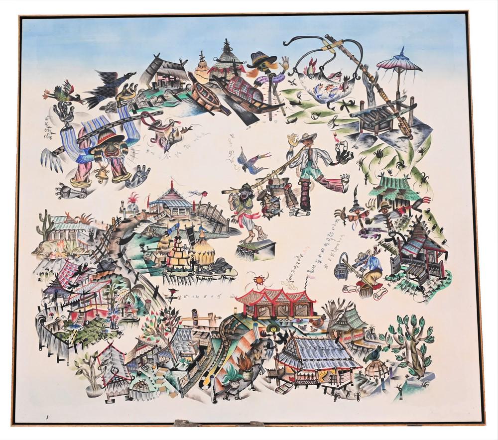 Two Framed Paintings, to include landscape voyage, (1 of 4)