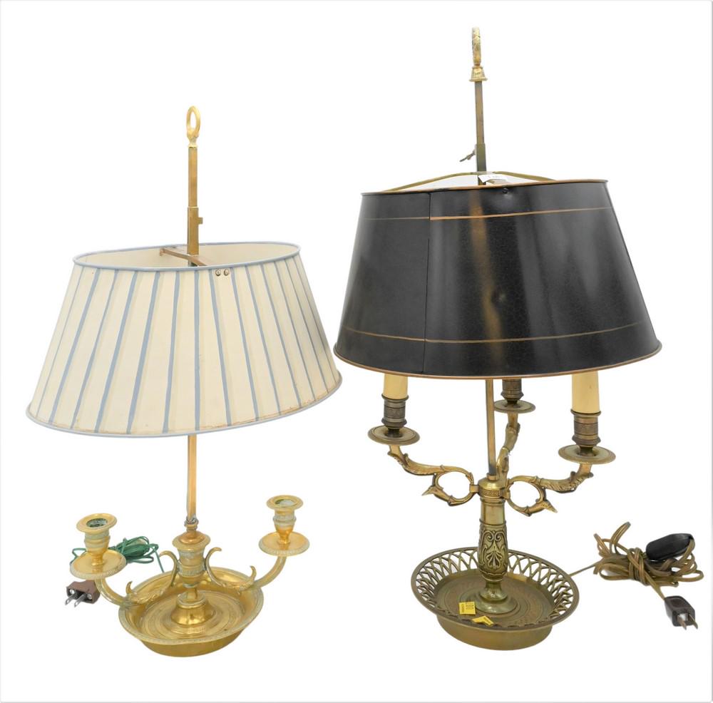 Two French Boulette Table Lamps, having adjustable tole (1 of 5)
