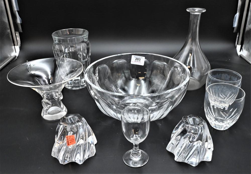 Nine Piece Group of Crystal, to include large Baccarat (1 of 5)