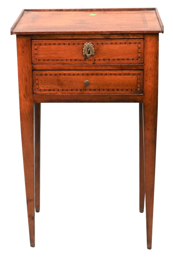 Continental Two Drawer Stand, having inlay, height 28 (1 of 4)