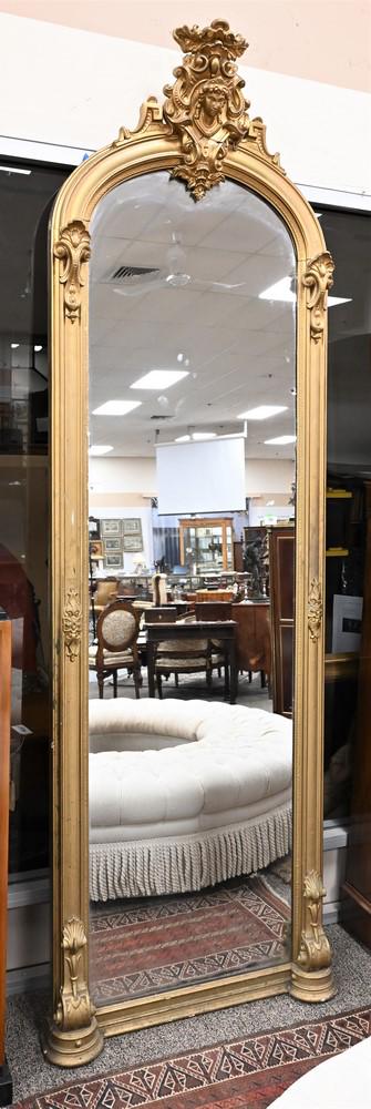 Victorian Pier Mirror, having heavily carved pediment (1 of 4)