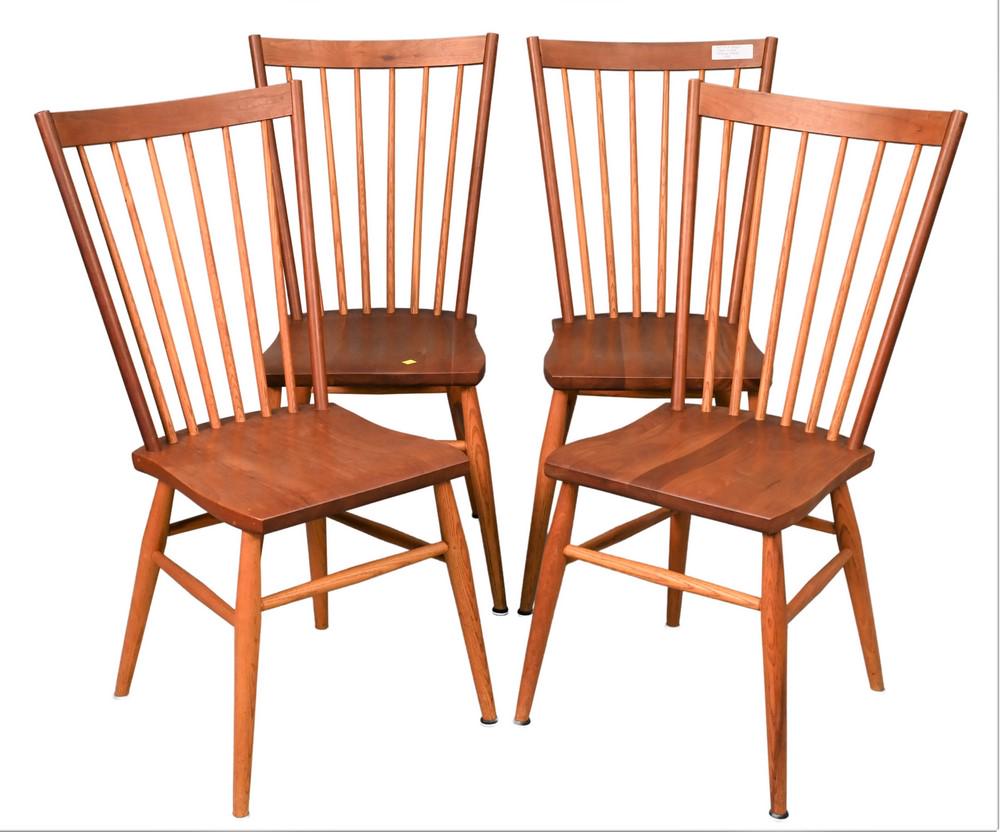 Set of Four Thomas Moser Cherry Side Chairs, marked (1 of 5)