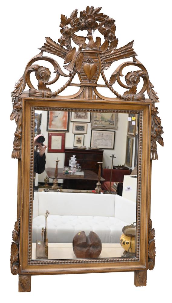 French Style Contemporary Mirror, having carved bird (1 of 4)